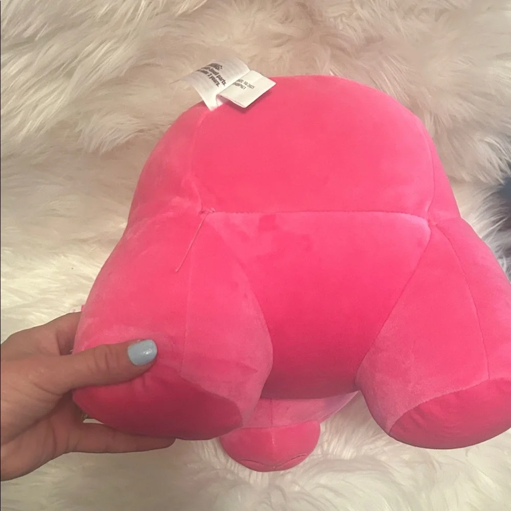 NWT Plush Pink Teddy Bear Stuffed Animal With Heart Nose - Picture 8 of 9